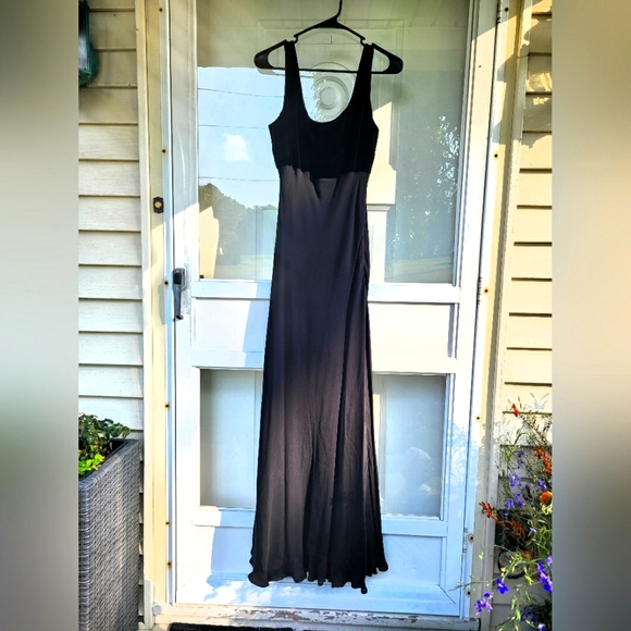 Vintage velvet, chiffon, and silk Ralph Lauren Dress - Picture 1 of 6